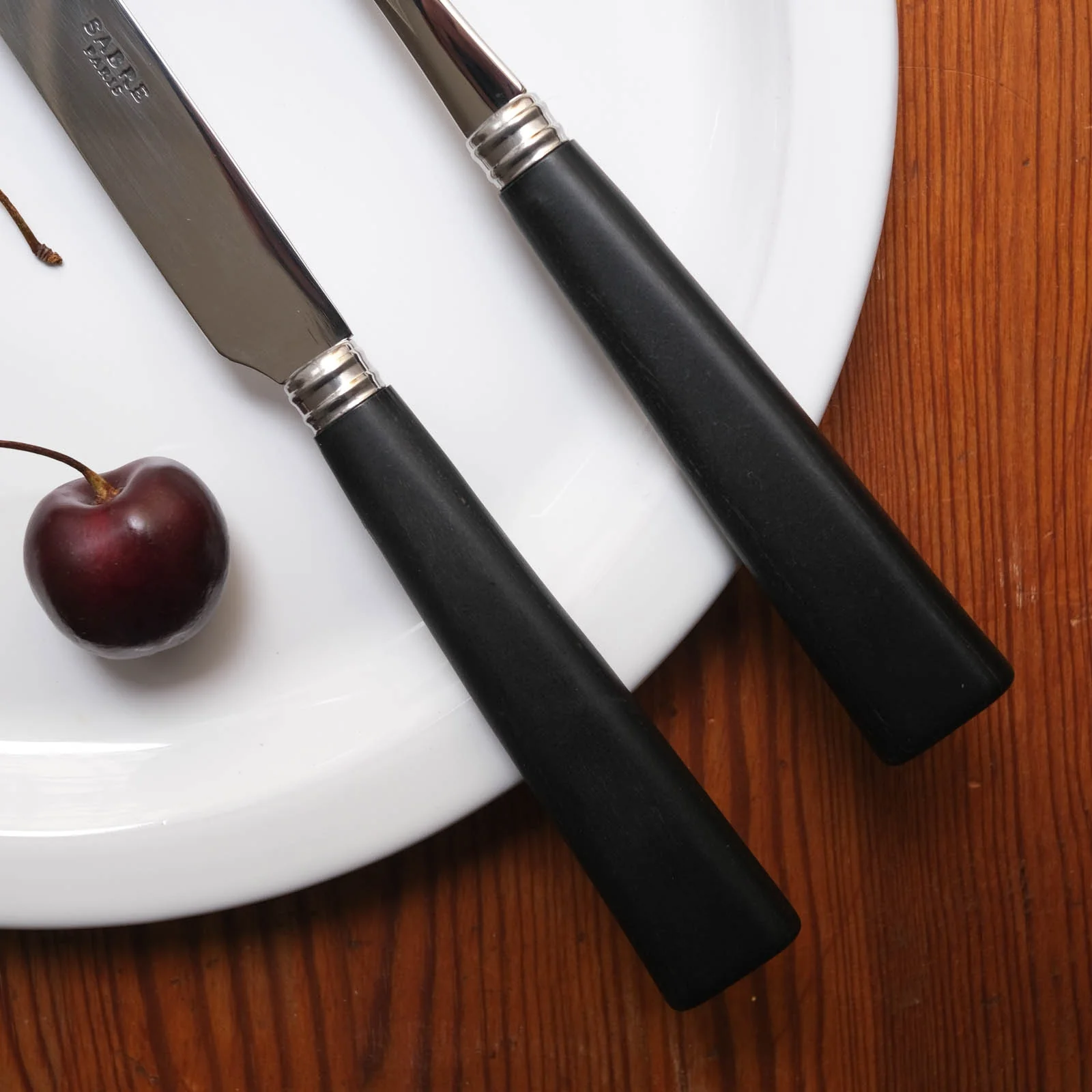 Nature, Black press wood - 5 pieces cutlery set - Image 3