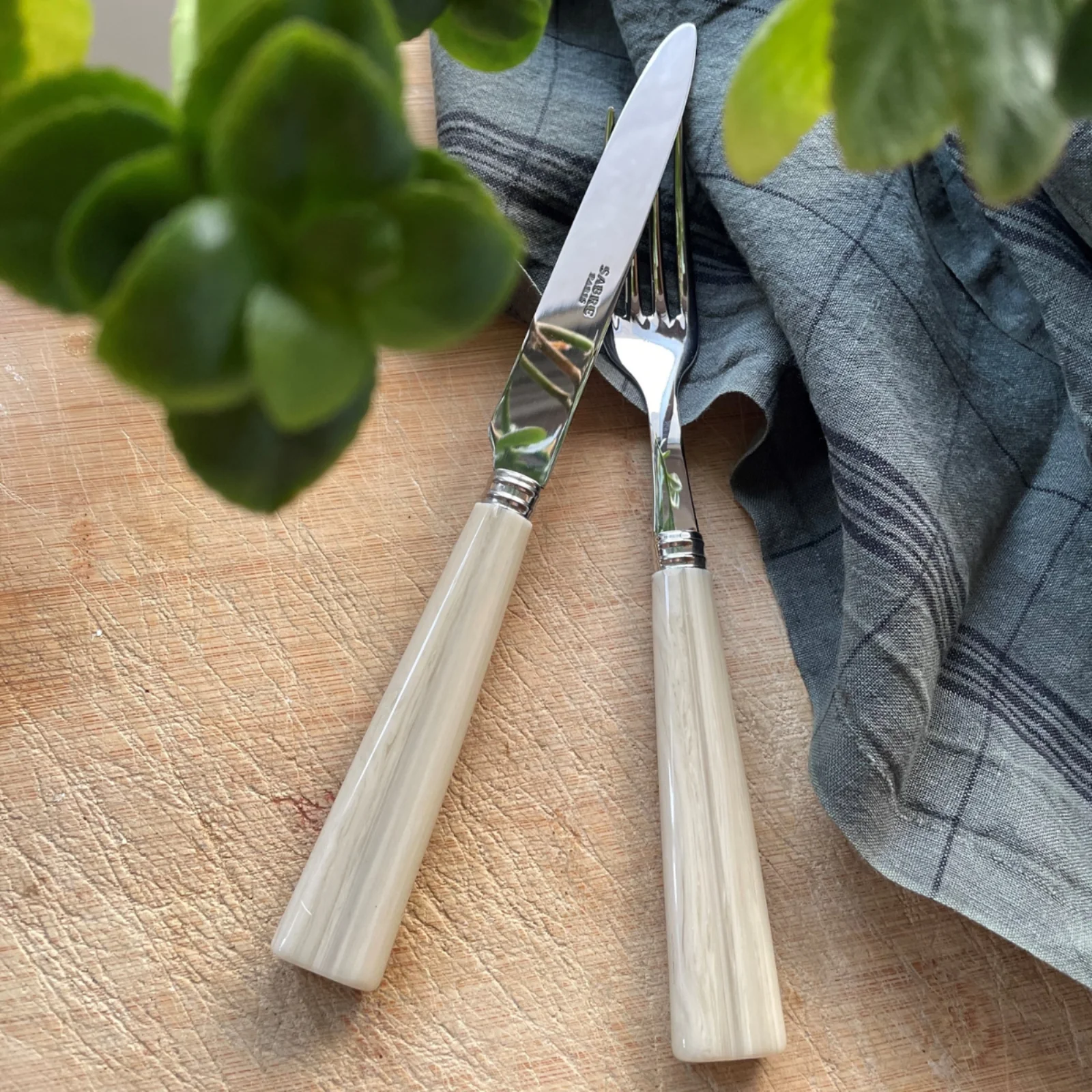 Nature, Faux Horn - 48 pieces cutlery set - Image 2