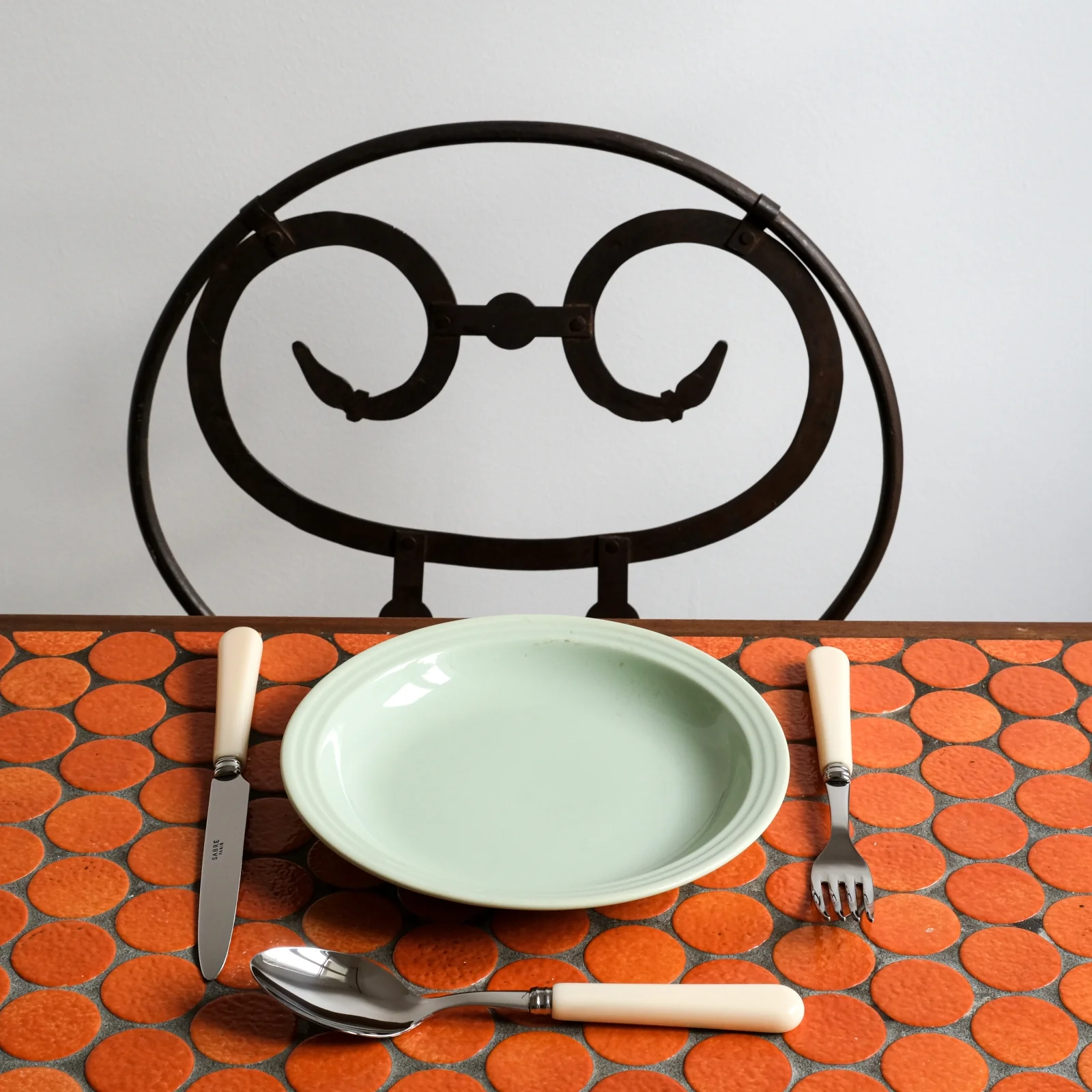 Pop unis, Ivory - 5 pieces cutlery set - Image 3