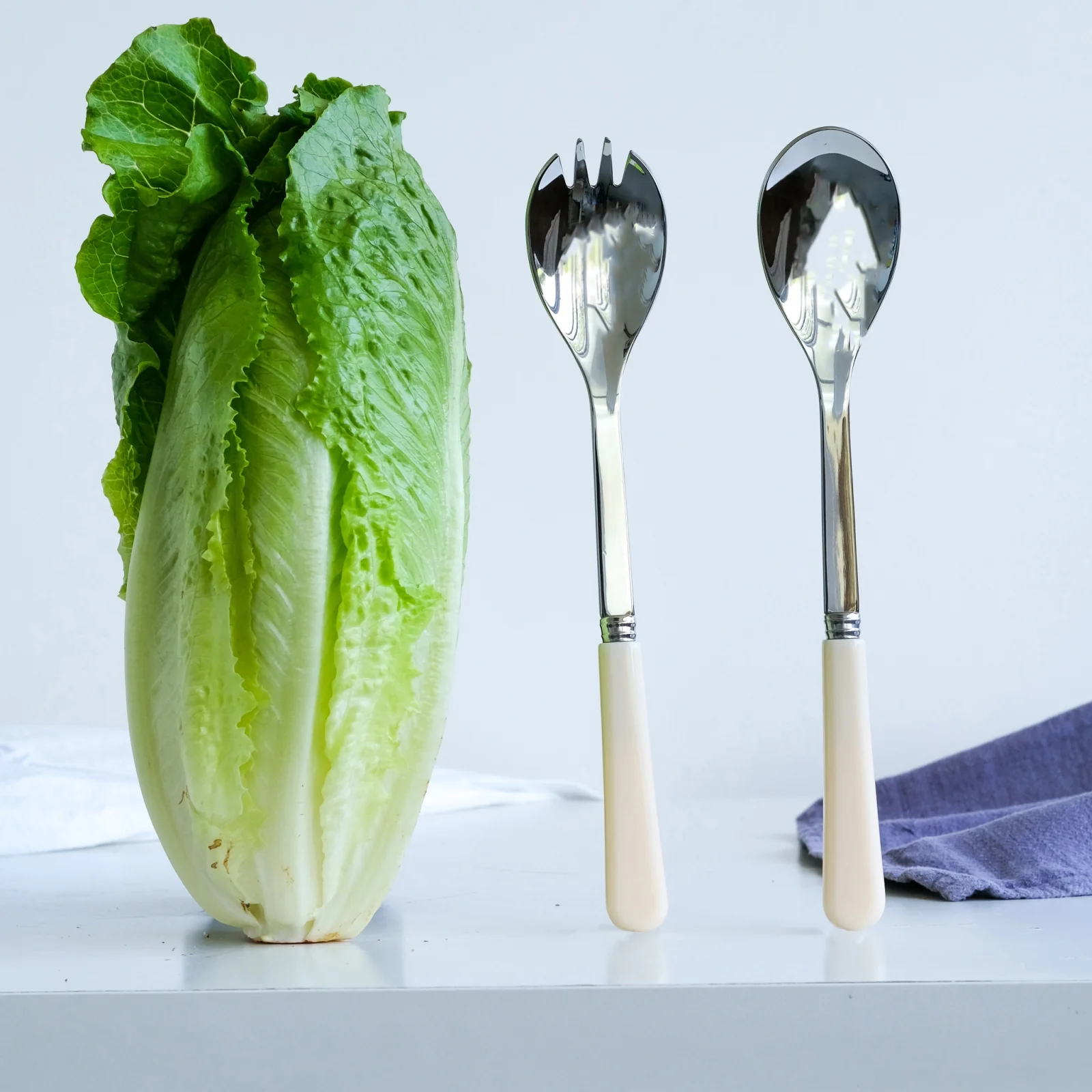 Pop unis, Ivory - Salad cutlery set - Image 2