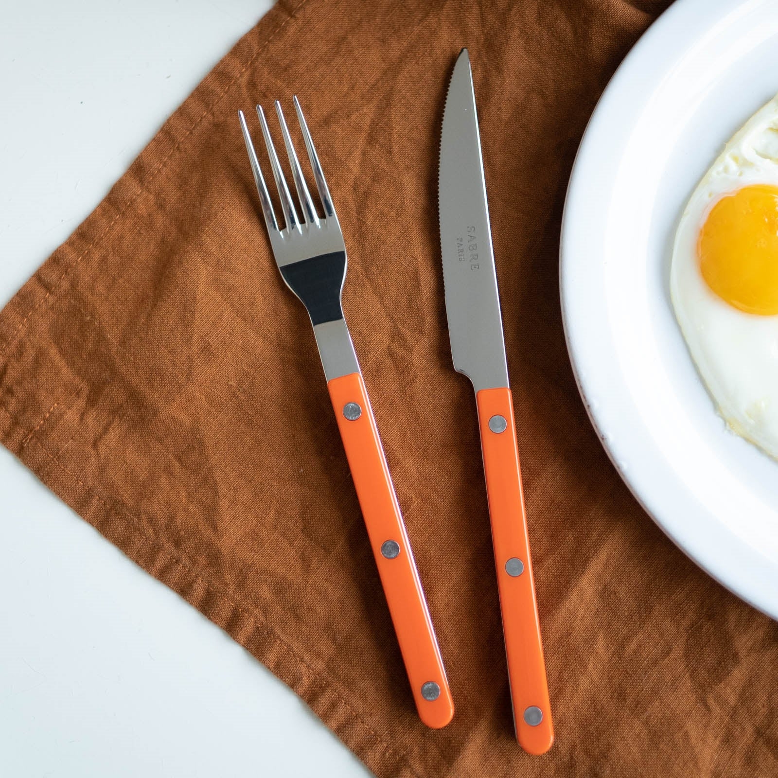 Bistrot Solid, Orange - 4 pieces cutlery set - Image 2