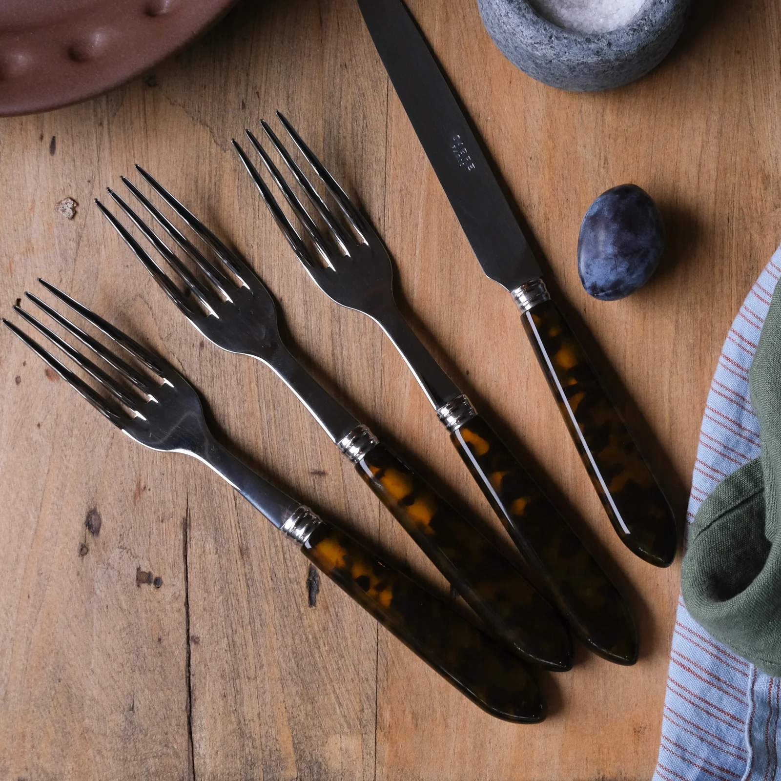 Tortoise, Faux Tortoise - Dinner knife - Image 5